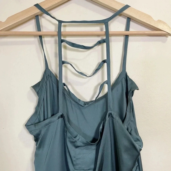 Chaser Silky Ladder Back Teal Cami - Picture 5 of 9